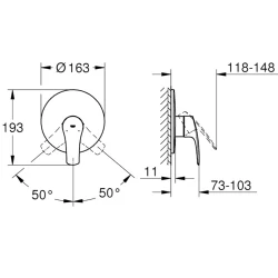 Grohe Eurosmart 2021 Ankastre Duş Bataryası - 19451003 Hemen Al