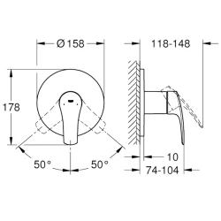 Grohe Essence New Nikel Ankastre Duş Bataryasıı - 24058DC1