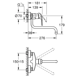 Grohe Eurosmart 2021 Tek Kumandalı Eviye Bataryası - 32224003