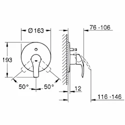 Grohe Eurosmart Siyah Ankastre Banyo-Duş Bataryası - 194502433 Hemen Al