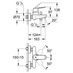 Grohe Eurosmart Cosmopolitan Tek Kumandalı Banyo Bataryası - 32831000 Hemen Al