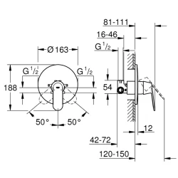 Grohe Eurosmart Cosmopolitan Tek Kumandalı Duş Bataryası - 32880000