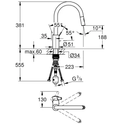 Grohe Concetto New Tek Kumandalı Eviye Bataryası - 31491000 Hemen Al