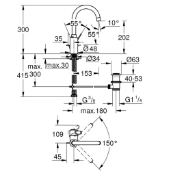 Grohe Eurosmart Cosmopolitan Tek Kumandalı Lavabo Bataryası - 32830001 Hemen Al