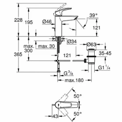 Grohe Eurosmart Tek Kumandalı Siyah Lavabo Bataryası - 233222433