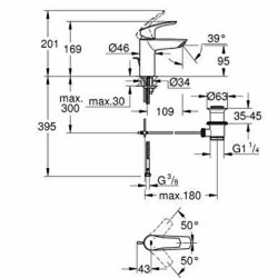 Grohe Eurosmart Tek Kumandalı Siyah Lavabo Bataryası - 332652433 Hemen Al