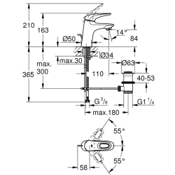 Grohe Eurostyle 2015 Tek Kumandalı Lavabo Bataryası - 33558003