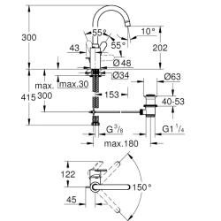 Grohe Eurostyle Cosmopolitan Tek Kumandalı Lavabo Bataryası - 23043003