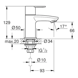 Grohe Eurostyle Cosmopolitan Tek Su Girişli Lavabo Batarya - 23039002