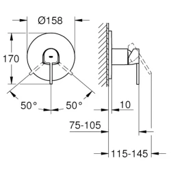 Grohe GROHE Plus 2019 Ankastre Duş Bataryası - 24059DC3