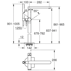 Grohe GROHE Plus 2019 Yerden Küvet Bataryası -  23846003