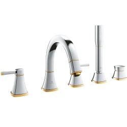 Grohe Grandera 5 Delikli Bronz-Altın Küvet Bataryası - 29415IG0 Hemen Al