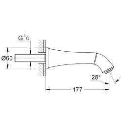 Grohe Grandera Krom-Altın Çıkış Ucu - 13341IG0 Hemen Al