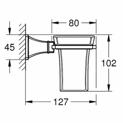 Grohe Grandera Seramik Fırçalık ve Tutacağı - 40909000