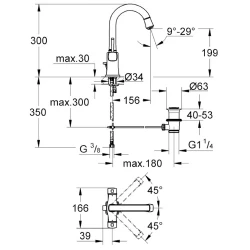 Grohe Grandera Tek Delikli Lavabo Bataryası - 21107000 Hemen Al