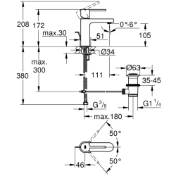 Grohe Grohe Plus Tek Kumandalı Lavabo Bataryası - 32612DC3