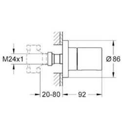 Grohe Grohtherm 3000 Cosmopolitan Ankastre Stop Valf - 19470000