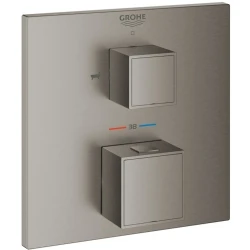 Grohe Grohtherm Cube Çift Yönlü Ankastre Nikel Termostatik Banyo Bataryası- 24155AL0 Hemen Al