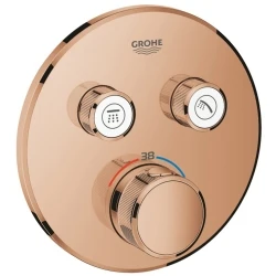 Grohe Grohtherm SmartControl Çift Valfli Akış Kontrollü Rose Gold Ankastre Termostatik Duş Bataryası - 29119DA0