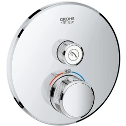 Grohe Grohtherm SmartControl Tek Valfli Akış Kontrollü Ankastre Termostatik Duş Bataryası - 29118000