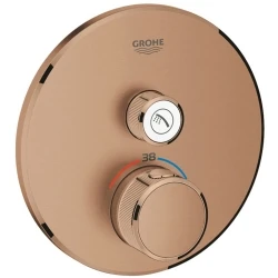 Grohe Grohtherm SmartControl Tek Valfli Akış Kontrollü Rose Gold Ankastre Termostatik Duş Bataryası - 29118DL0 Hemen Al