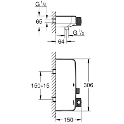 Grohe Grohtherm SmartControl Termostatik Duş Bataryası - 34719000 Hemen Al