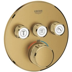 Grohe Grohtherm SmartControl Üç Valfli Akış Kontrollü Bronz Ankastre Termostatik Duş Bataryası - 29121GN0 Hemen Al