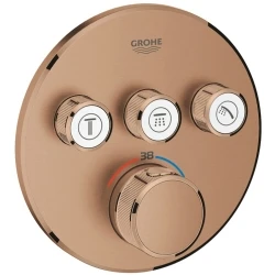 Grohe Grohtherm SmartControl Üç Valfli Akış Kontrollü Rose Gold Ankastre Termostatik Duş Bataryası - 29121DL0