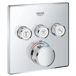 Grohe Grohtherm SmartControl Üç valfli Akış Kontrollü Ankastre Termostatik Duş Bataryası - 29126000 Hemen Al