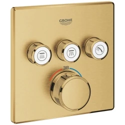 Grohe Grohtherm SmartControl Üç valfli Akış Kontrollü Bronz Ankastre Termostatik Duş Bataryası - 29126GN0 Hemen Al