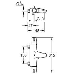 Grohe Grohtherm Special Termostatik Banyo Bataryası - 34671000 Hemen Al