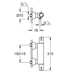 Grohe Grohtherm Special Termostatik Duş Bataryası - 34667000 Hemen Al