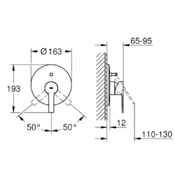 Grohe Lineare New Ankastre Banyo-Duş bataryası - 19297001