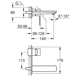 Grohe Lineare New İki Delikli Lavabo Bataryası -19409001