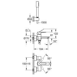 Grohe Lineare New Tek Kumandalı Banyo Bataryası - 33850001