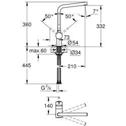 Grohe Minta Tek Kumandalı Eviye Bataryası - 31375000