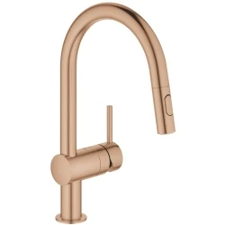 Grohe Minta Tek Kumandalı Rose Gold Eviye Bataryası - 32321DL2