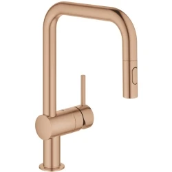 Grohe Minta Tek Kumandalı Rose Gold Eviye Bataryası - 32322DL2