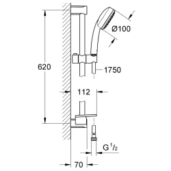 Grohe NTempCosmop 100 Sürgüsü Bari Seti - 26083002