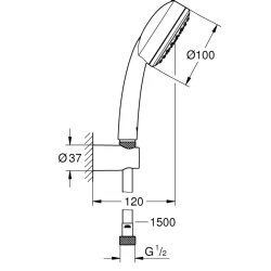 Grohe NTempCosmopolitan 100 El Duş Seti - 26084002