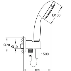 Grohe New Tempesta Classic El Duşu Seti 2 Akışlı - 26406001 Hemen Al