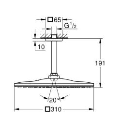 Grohe Rainshower Mono Tepe Tek Akışlı Altın Duşu Seti - 26566GN0