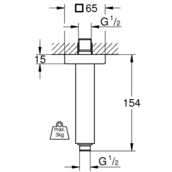 Grohe Rainshower Neutral Duş Başlığı Dirseği - 27711000
