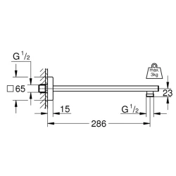 Grohe Rainshower Neutral Duş Başlığı Kolu - 27709000