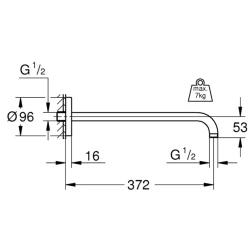 Grohe Rainshower Neutral Duş Başlığı Kolu - 28982000