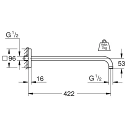 Grohe Rainshower Neutral Duş Kolu 422 - 26145000