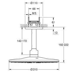 Grohe Rainshower Smart Active 2 Akışlı Tepe Duşu Seti - 26477DC0