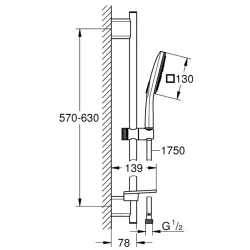 Grohe Rainshower SmartActive 3 Akışlı Sürgülü Duş Seti - 26584LS0