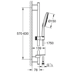 Grohe Rainshower SmartActive 3 Akışlı Sürgülü Duş Seti - 26594LS0