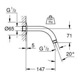 Grohe Relexa Duş Kolu - 28541000 Hemen Al